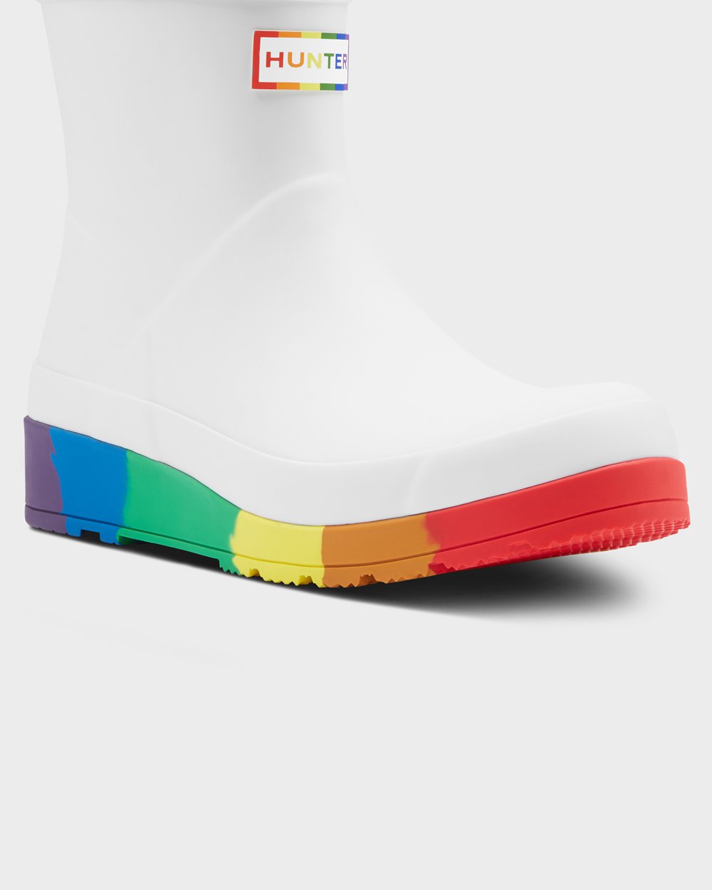 Play Botas Hunter Mujer - Original Pride Flatform Rain - Blancos - UHWYQAV-08